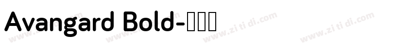 Avangard Bold字体转换